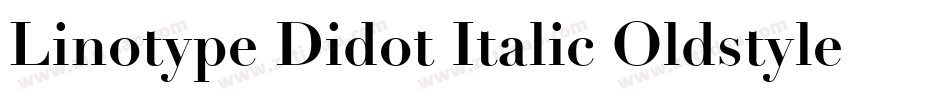 Linotype Didot Italic Oldstyle Figures字体转换